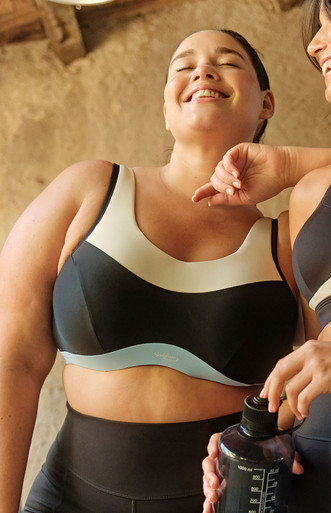 panache Upbeat Wired Sports Bra - Black/Chalk