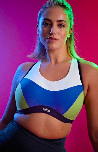 panache Upbeat Wired Sports Bra - Blue