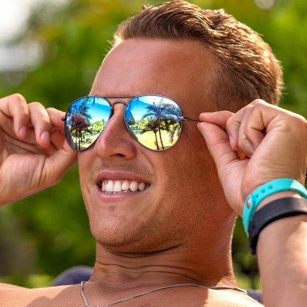 panama jack 50th Anniversary Limited Edition Palm Tree Mirror Sunglasses