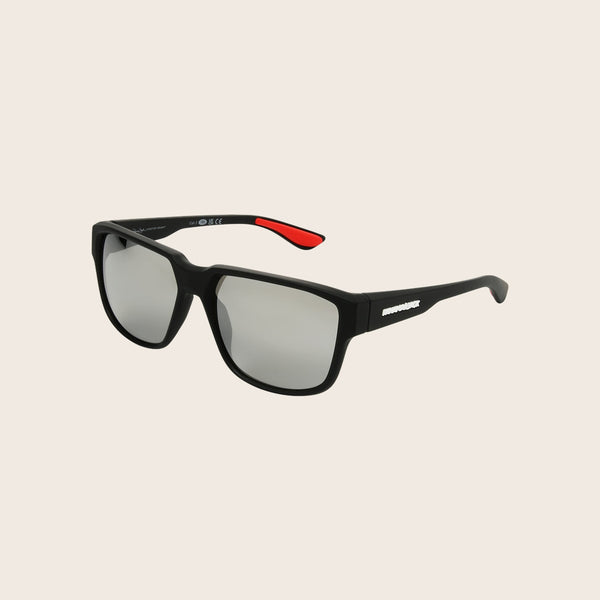 panama jack Classic Matte Black Square Frame Sunglasses