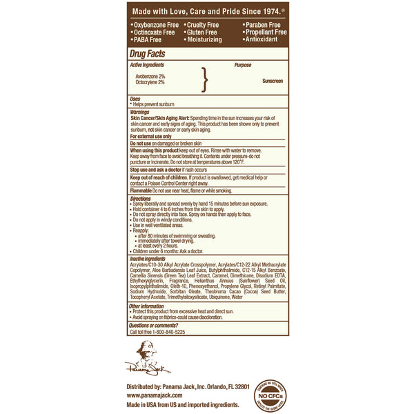 Panama Jack Continuous Spray Bronzer Sunscreen SPF 8