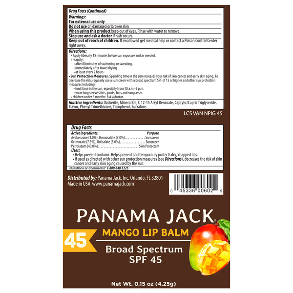 Panama Jack Dual Pack - Mango & Tropical Lip Balm SPF 45