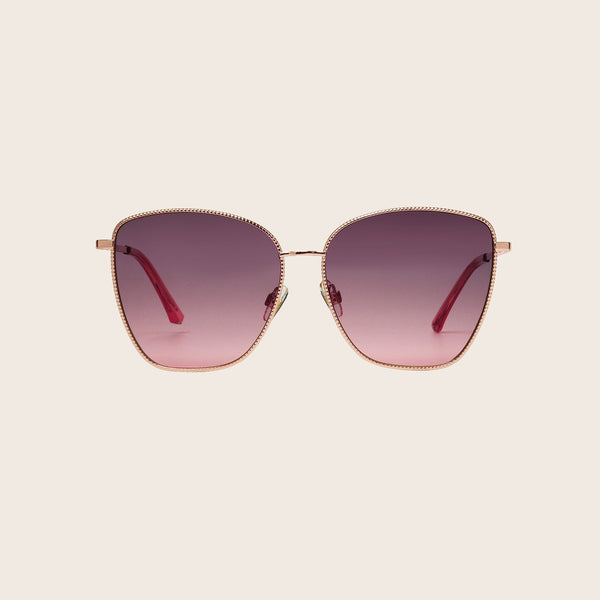 Panama Jack Fashion Rose Gold Metal Square Sunglasses