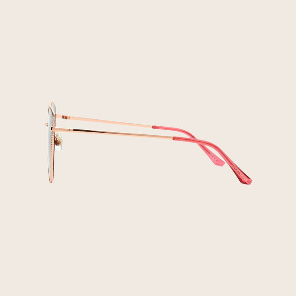 Panama Jack Fashion Rose Gold Metal Square Sunglasses