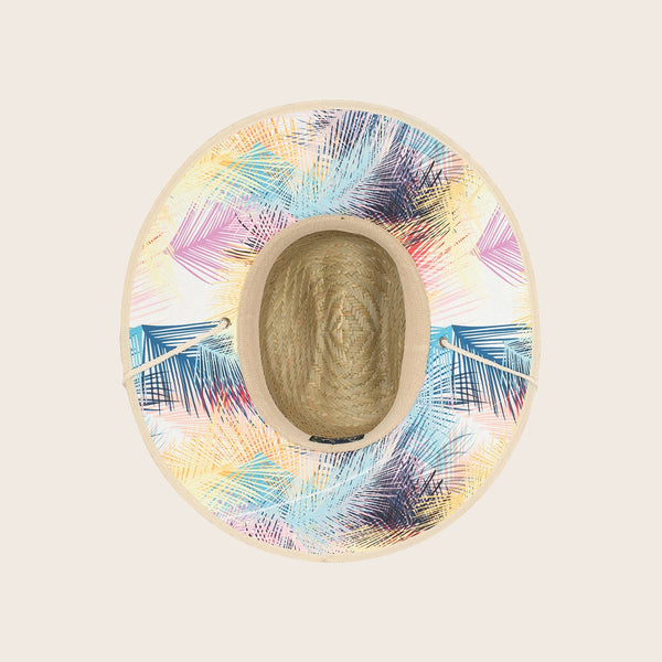 Panama Jack Multi-Color Palm Underbrim Lifeguard Sun Hat
