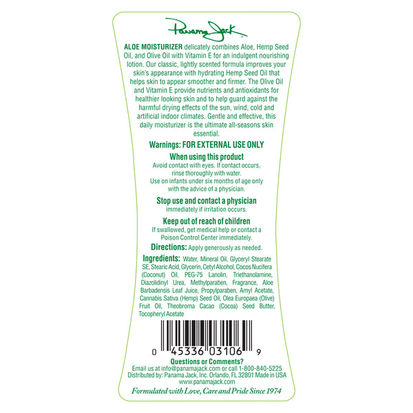 Panama Jack Aloe Moisturizer Lotion