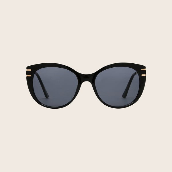 Panama Jack Classic Black & Gold Cat Eye Sunglasses