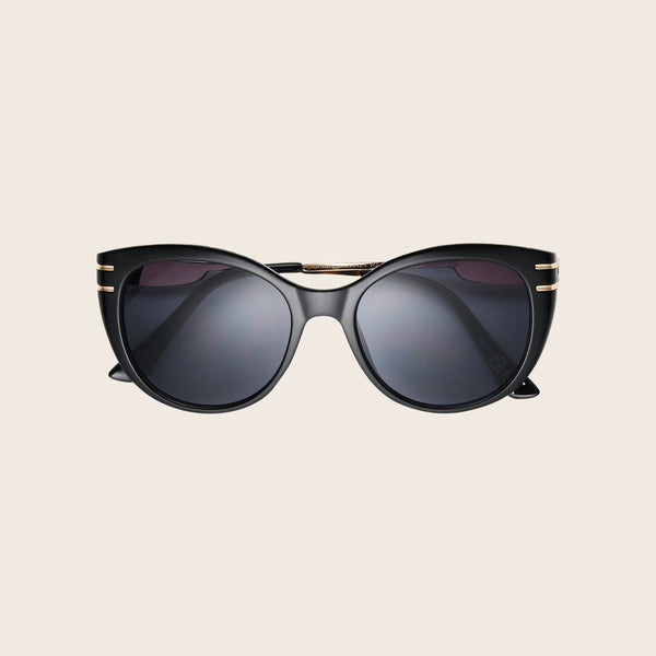 Panama Jack Classic Black & Gold Cat Eye Sunglasses