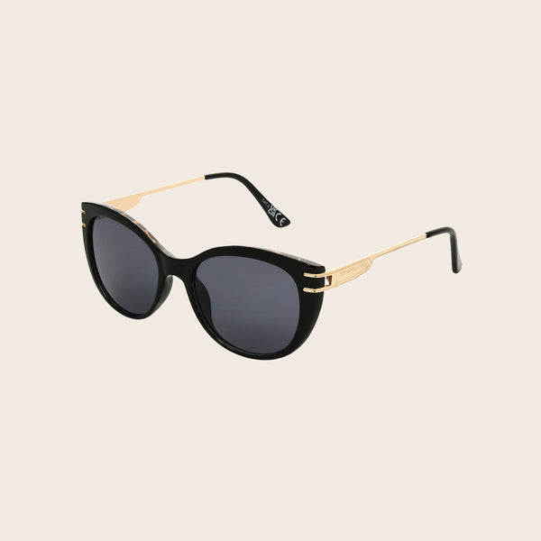 panama jack Classic Black & Gold Cat Eye Sunglasses