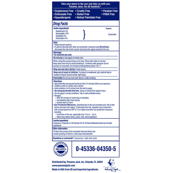 Panama Jack Continuous Spray Kids Sunscreen SPF 50