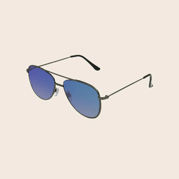 panama jack Matte Gunmetal Aviator Sunglasses