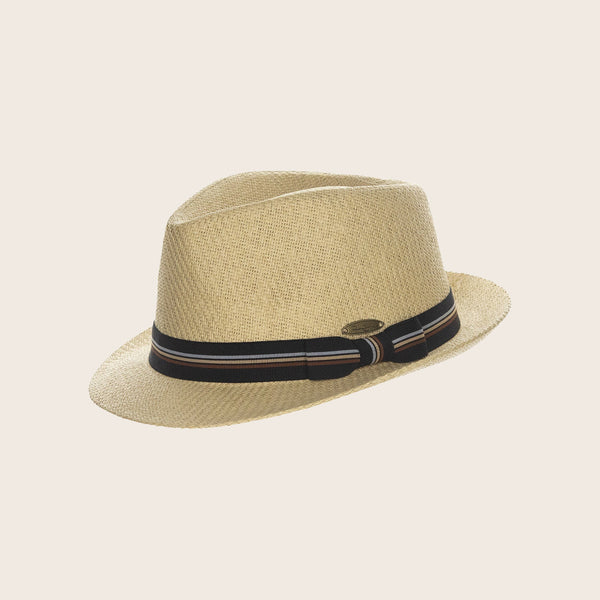 Panama Jack Matte Toyo Bow Band Fedora Hat