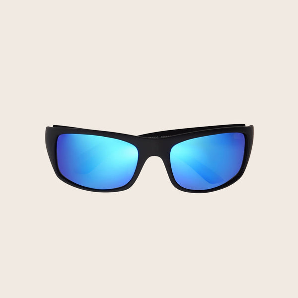 Panama Jack Polarized Blue Mirror Wrap Sunglasses