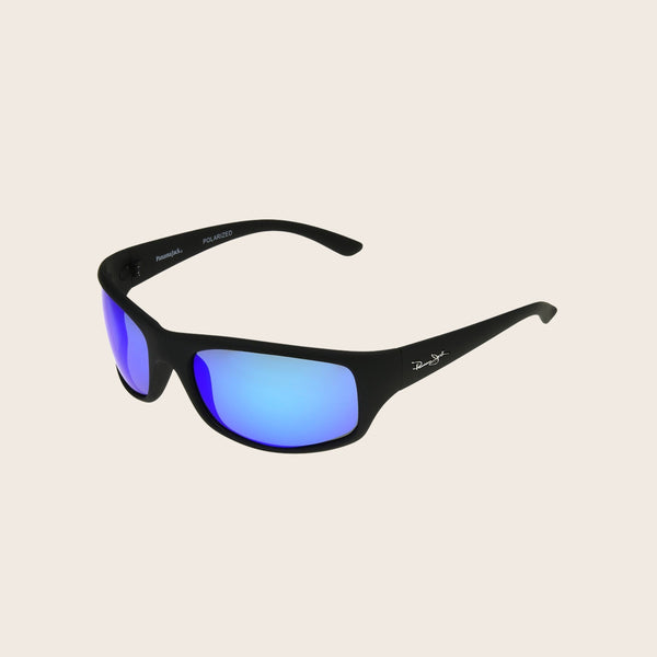 panama jack Polarized Blue Mirror Wrap Sunglasses