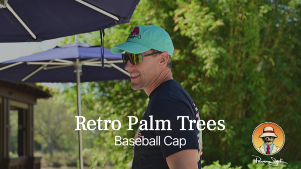 Panama Jack Retro Palm Trees Baseball Cap