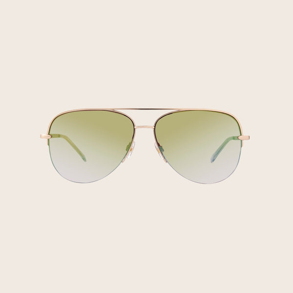 Panama Jack Satin Gold Aviator Sunglasses
