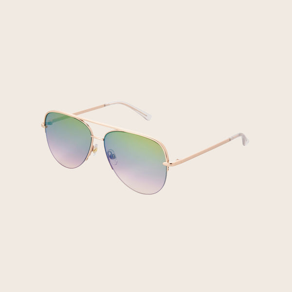 panama jack Satin Gold Aviator Sunglasses