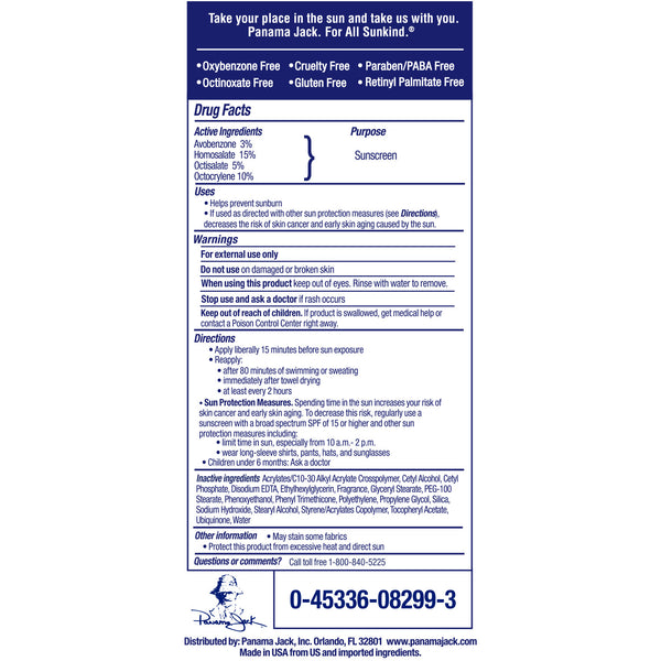 Panama Jack Sport Sunscreen Lotion SPF 100