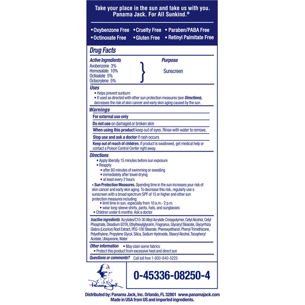 Panama Jack Sport Sunscreen Lotion SPF 50