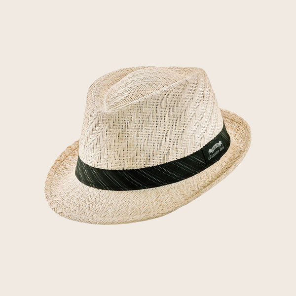 Panama Jack Striped Band Fedora Hat