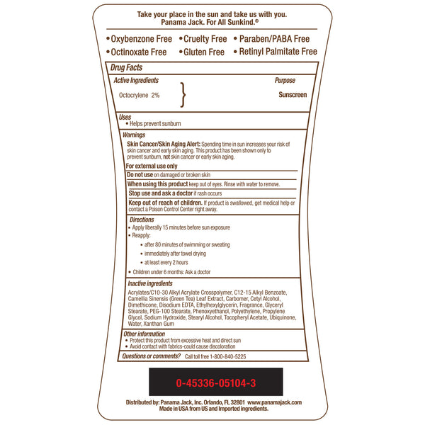 Panama Jack Sunscreen Lotion SPF 4