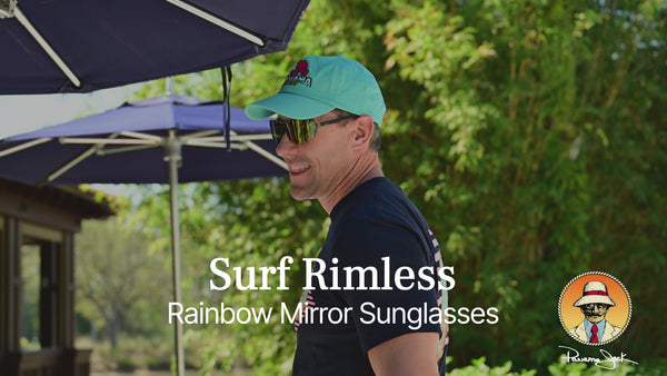 Panama Jack Surf Rimless Rainbow Mirror Sunglasses