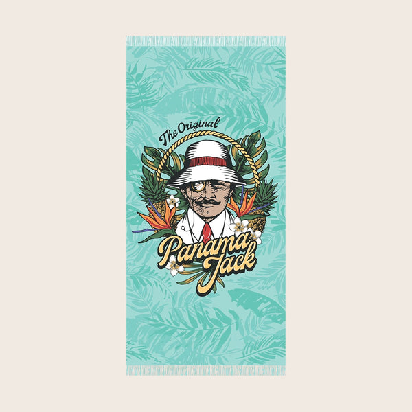 Panama Jack Tropical Man Fringe Beach Towel