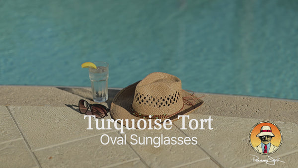 Panama Jack Turquoise Tort Oval Sunglasses