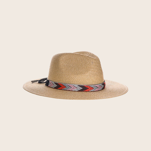 Panama Jack Woven Braid Aztec Design Safari Hat