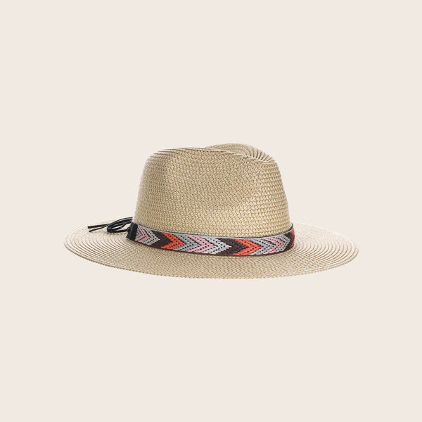 Panama Jack Woven Braid Aztec Design Safari Hat