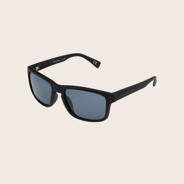 panama jack Polarized Matte Black Classic Sunglasses