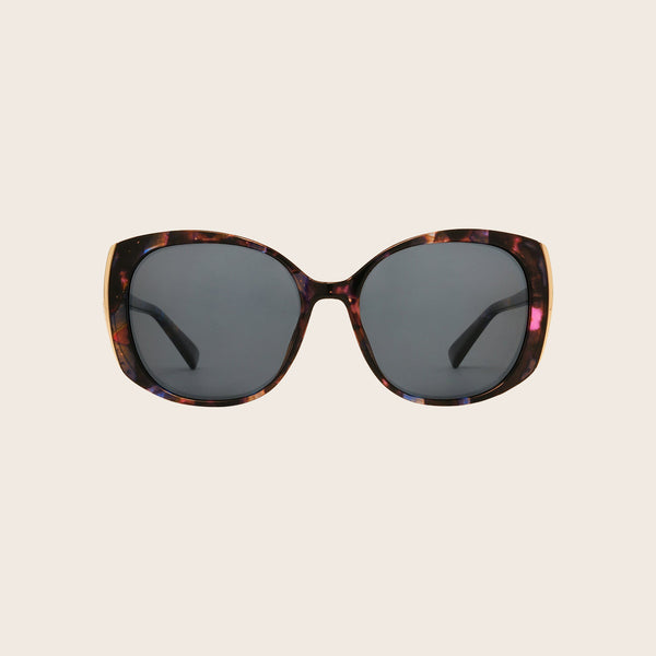 Panama Jack Polarized Multi-Colored Tort Oval Frame Sunglasses