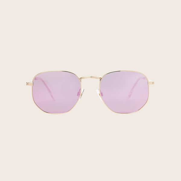 Panama Jack Polarized Rose Gold Pink Mirror Sunglasses