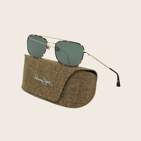 Panama Jack Premium Polarized Metal Square Sunglasses