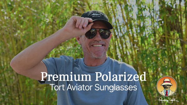 Panama Jack Premium Polarized Tort Aviator Sunglasses