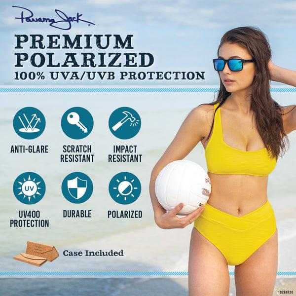 Panama Jack Premium Polarized Tort Aviator Sunglasses