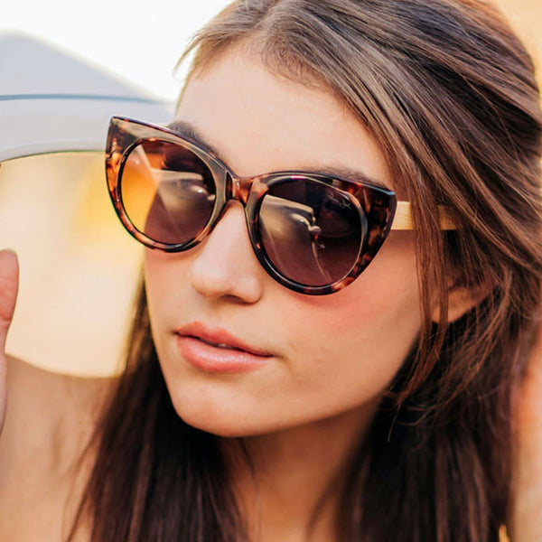 panama jack Premium Polarized Tort Cat Eye Sunglasses