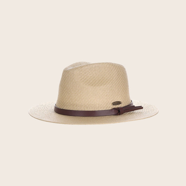 Panama Jack Vegan Leather Band Matte Toyo Safari Hat
