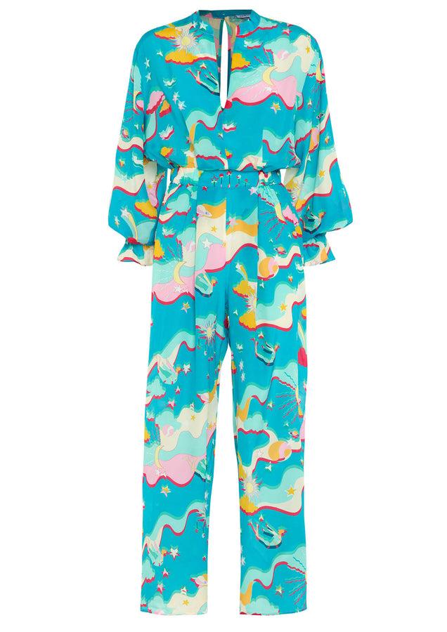 paolita Astroelevator Felix Silk Jumpsuit