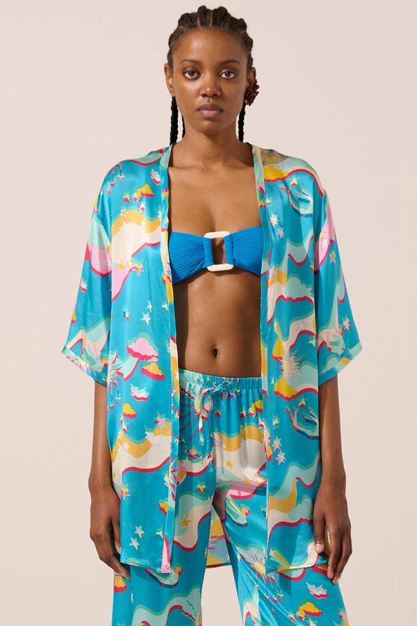 Paolita Astroelevator Lautrec Silk Kimono