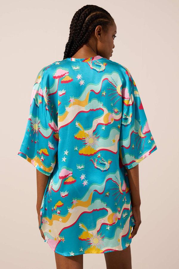 Paolita Astroelevator Lautrec Silk Kimono