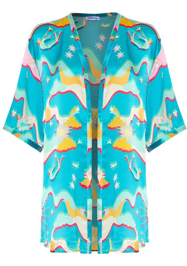 paolita Astroelevator Lautrec Silk Kimono