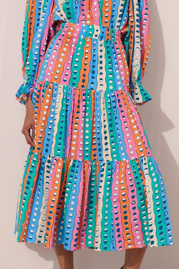 Paolita Moonshine Ruffle Midi Skirt