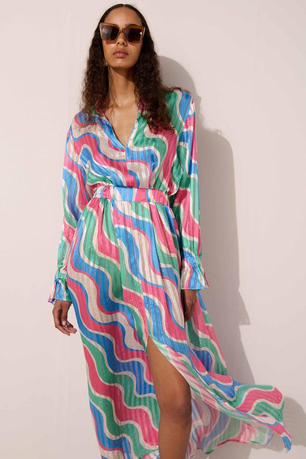 Paolita Synesthesia Silk Mary Jane Dress