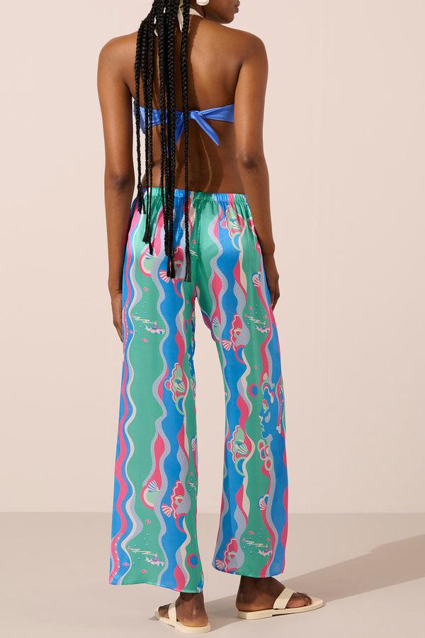 Paolita Underwater Dreamer Pigalle Silk Trousers