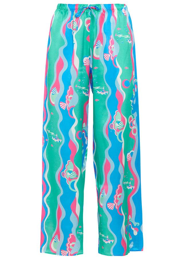 paolita Underwater Dreamer Pigalle Silk Trousers
