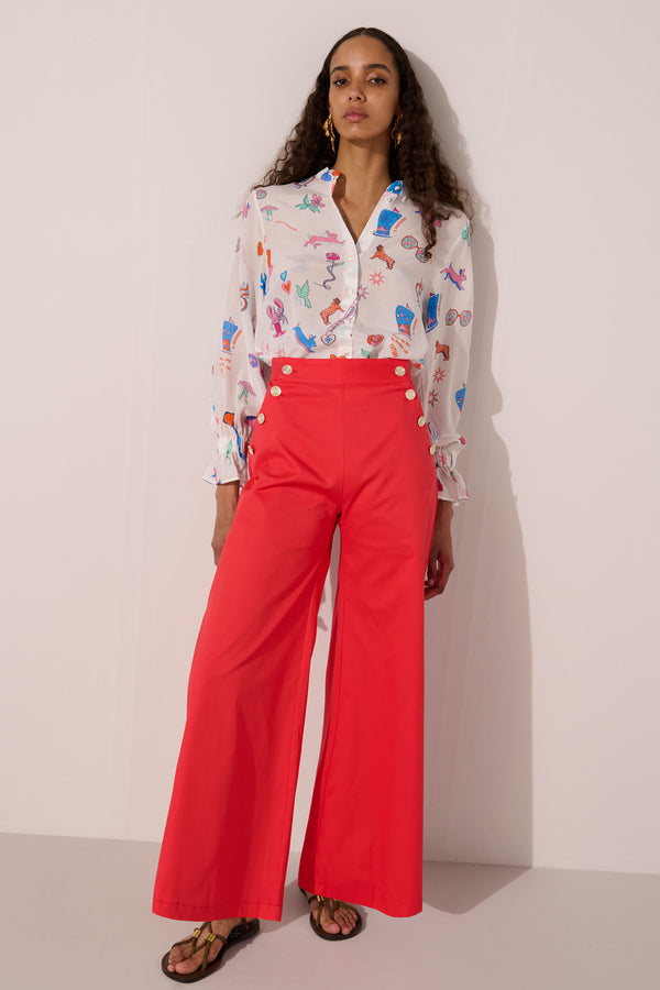 Paolita Venus Coral Nautical Trousers
