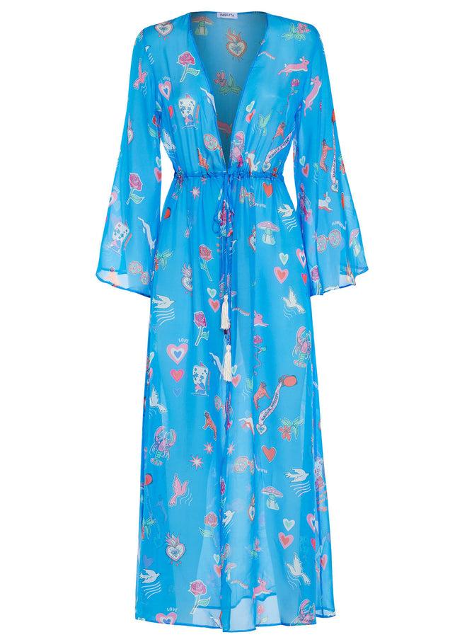 paolita White Rabbit Silk Marisa Kimono