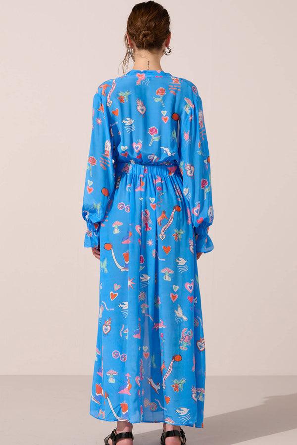 Paolita White Rabbit Silk Mary Jane Dress