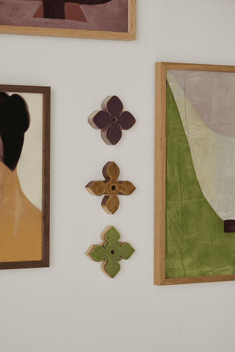 Paper Collective Ceramic Wall Flowers - Colourful Glaze